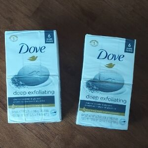 NEW 12 Bars Dove Deep Exfoliating Soap